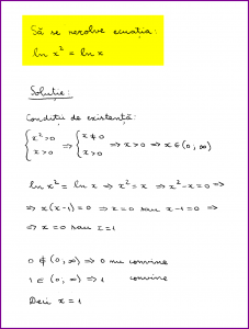 ln x^2 = ln x (ecuatie logaritmica)